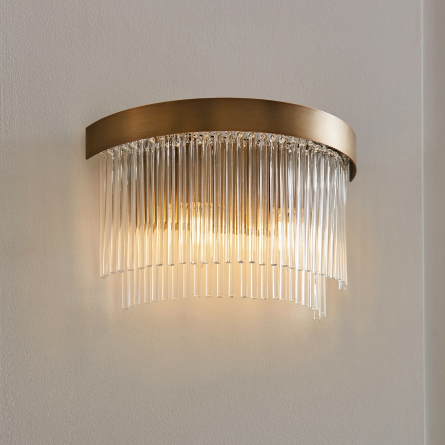Endon 119125 - Applique murale CLERMONT 2xE14/6W/230V laiton