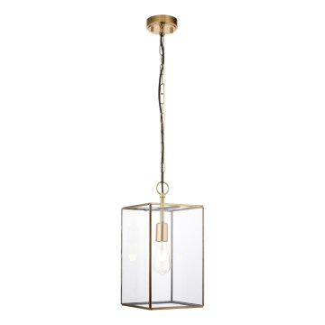 Endon 119141 - Suspension sur chaîne HAMMOND 1xE27/10W/230V 21,5x21,5 cm laiton