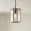 Endon 119142 - Suspension à chaîne HAMMOND 1xE27/10W/230V 17x17 cm laiton