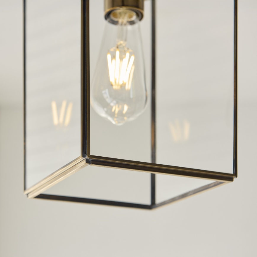 Endon 119142 - Suspension à chaîne HAMMOND 1xE27/10W/230V 17x17 cm laiton