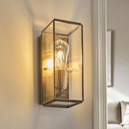 Endon 119144 - Applique murale HAMMOND 1xE27/10W/230V en laiton