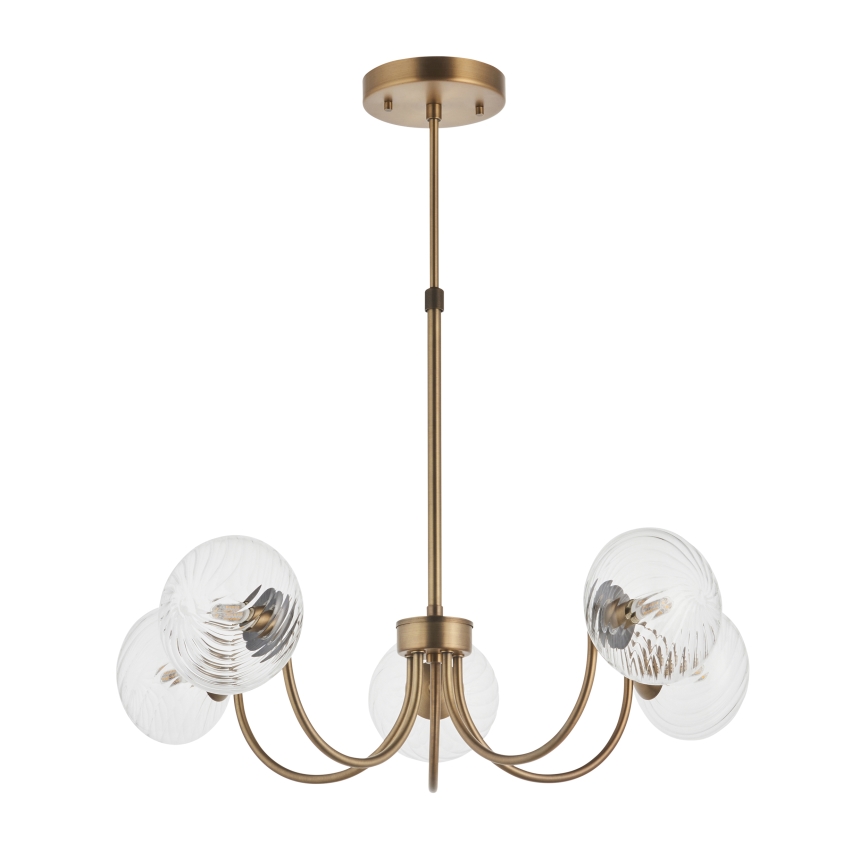 Endon 119210 - Lustre sur tige HAGUE 5xG9/5W/230V en laiton