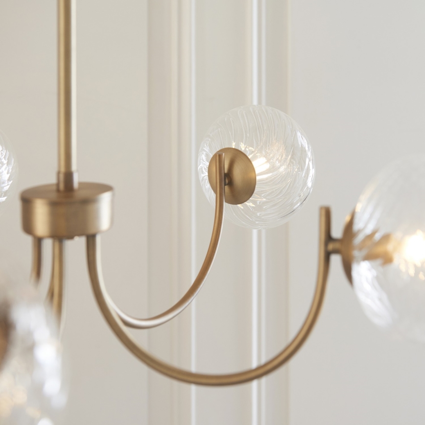 Endon 119210 - Lustre sur tige HAGUE 5xG9/5W/230V en laiton