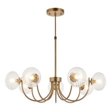 Endon 119224 - Suspension à câble HAGUE 7xG9/5W/230V laiton