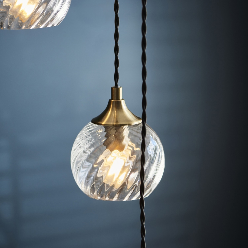 Endon 119435 - Suspension sur câble ALLEGRA 5xE14/7W/230V laiton