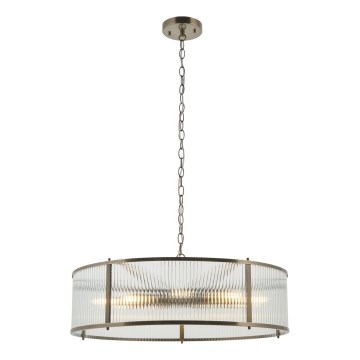 Endon 119455 - Lustre à chaîne RIDGETON 8xE14/7W/230V chrome mat