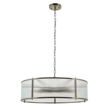 Endon 119455 - Lustre sur chaîne RIDGETON 8xE14/7W/230V laiton