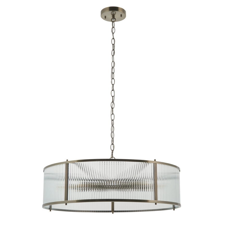 Endon 119455 - Lustre sur chaîne RIDGETON 8xE14/7W/230V laiton