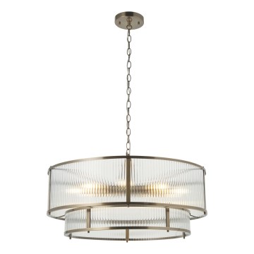 Endon 119456 - Lustre à chaîne RIDGETON 8xE14/7W/230V chrome mat