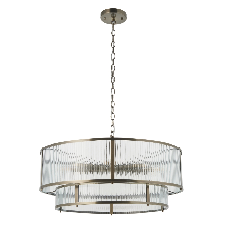 Endon 119456 - Lustre à chaîne RIDGETON 8xE14/7W/230V chrome mat