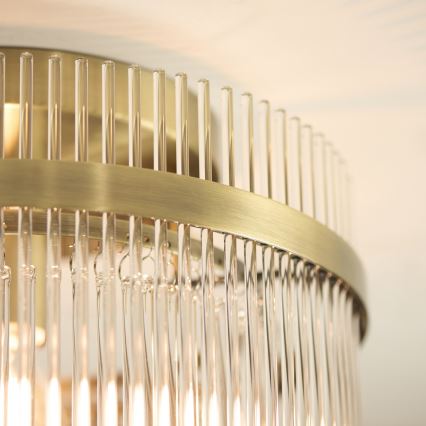 Endon 119492 - Plafonnier MARIETTA à montage en surface 1xE27/10W/230V laiton/transparent