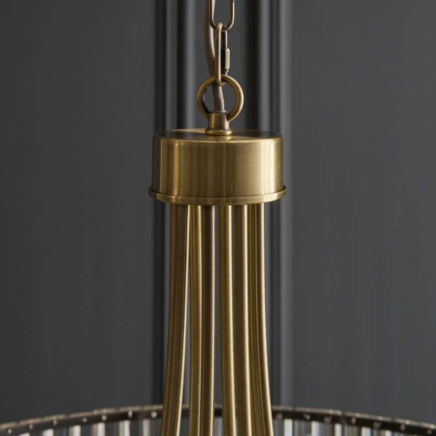 Endon 119611 - Lustre à chaîne VISCONTI 8xE14/6W/230V laiton