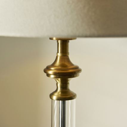 Endon 119972 - Lampe de table AVEBURY 1xE27/10W/230V laiton/gris