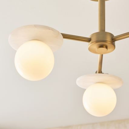 Endon 120036 - Lustre à tige CERCHIO 3xG9/5W/230V, finition en laiton