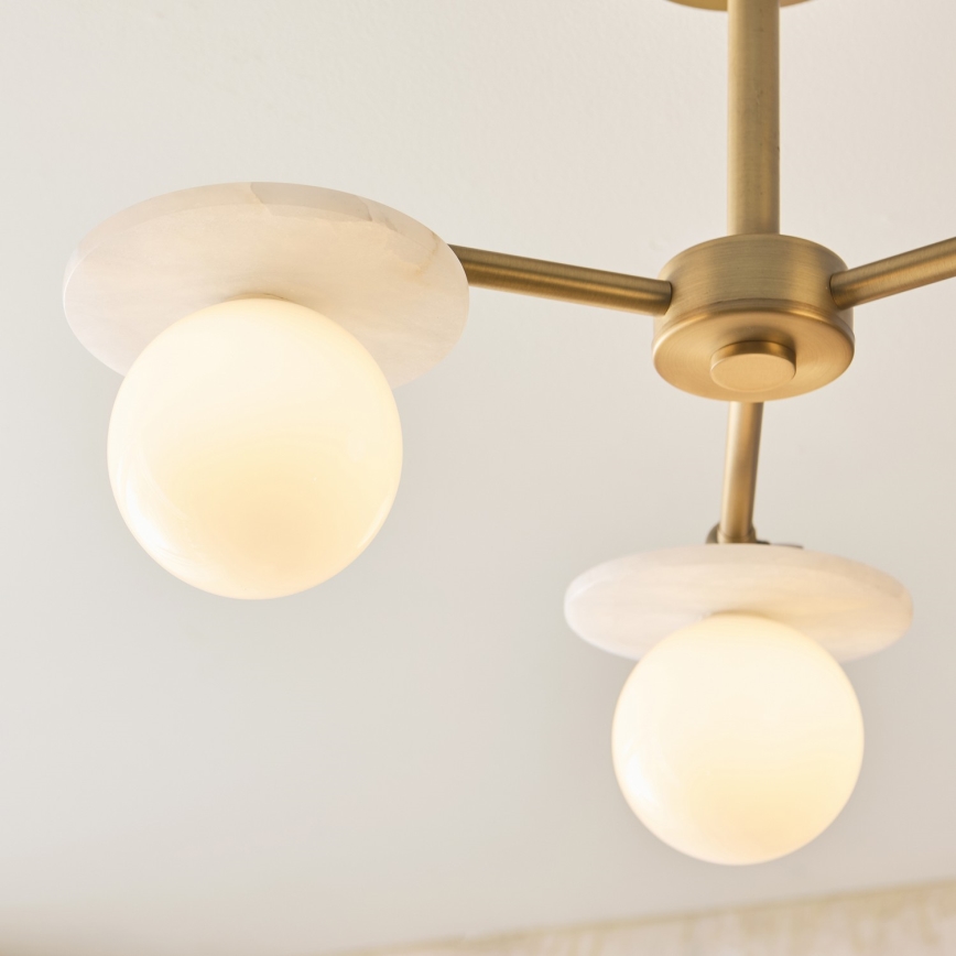 Endon 120036 - Lustre à tige CERCHIO 3xG9/5W/230V, finition en laiton