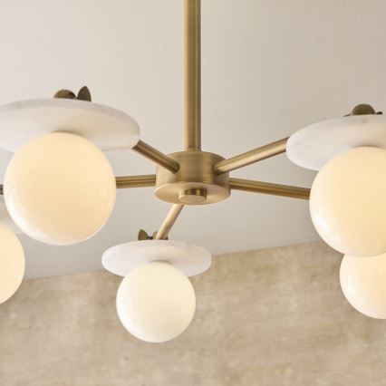 Endon 120037 - Lustre sur tige CERCHIO 5xG9/5W/230V en laiton