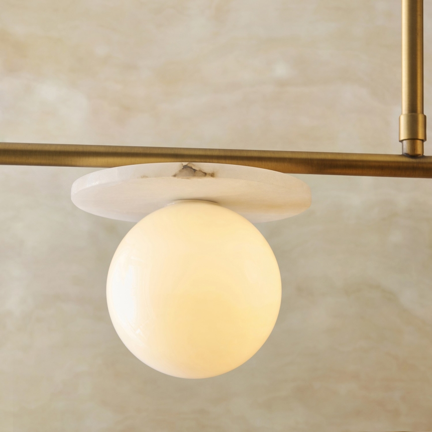 Endon 120038 - Lustre sur tige CERCHIO 4xG9/5W/230V laiton