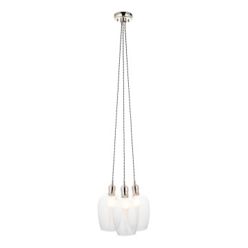 Endon 120644 - Suspension sur câble 3xE27/10W/230V chrome brillant