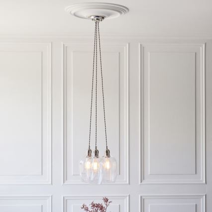 Endon 120644 - Suspension sur câble 3xE27/10W/230V chrome brillant