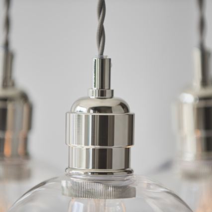 Endon 120644 - Suspension sur câble 3xE27/10W/230V chrome brillant