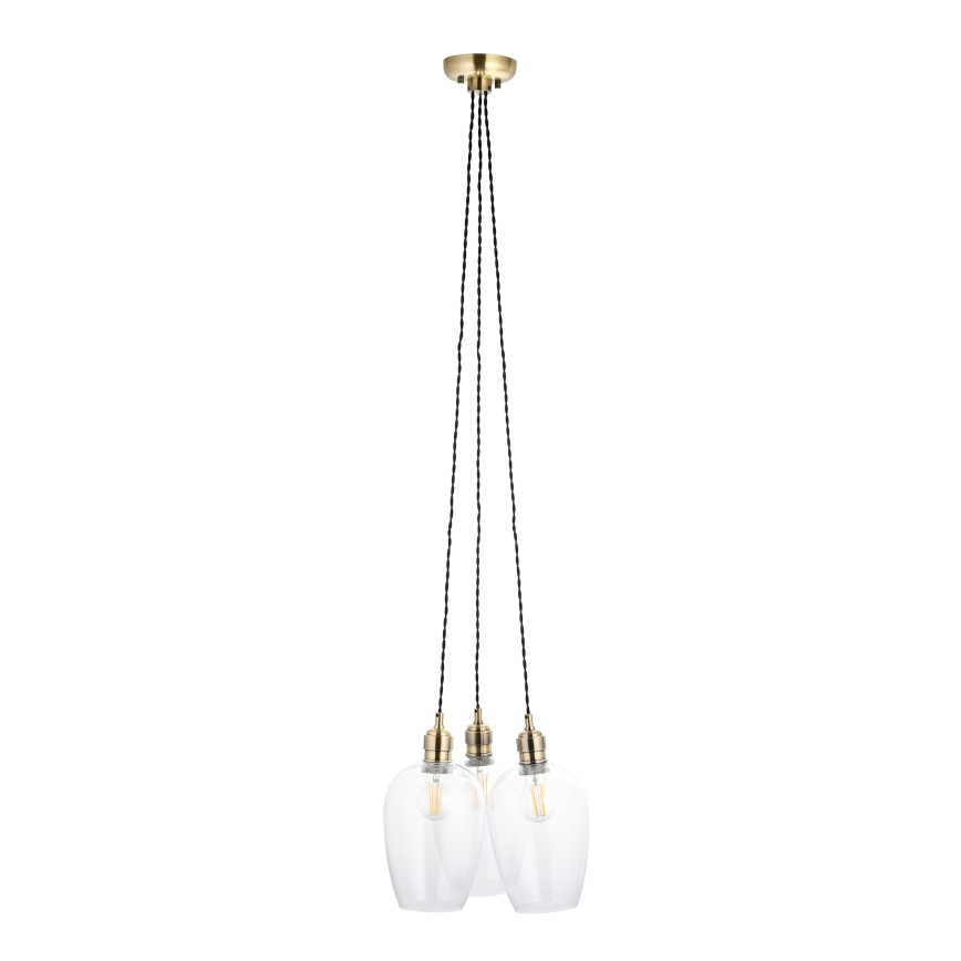 Endon 120648 - Suspension sur câble 3xE27/10W/230V en laiton