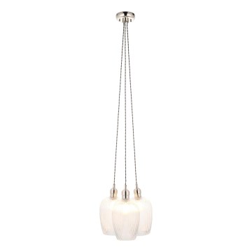 Endon 120652 - Suspension à câble 3xE27/10W/230V chrome brillant