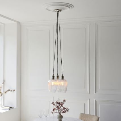 Endon 120652 - Suspension à câble 3xE27/10W/230V chrome brillant