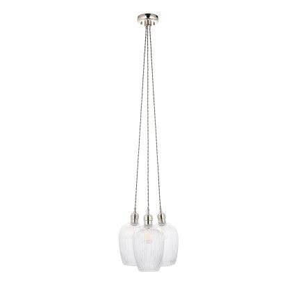 Endon 120652 - Suspension à câble 3xE27/10W/230V chrome brillant