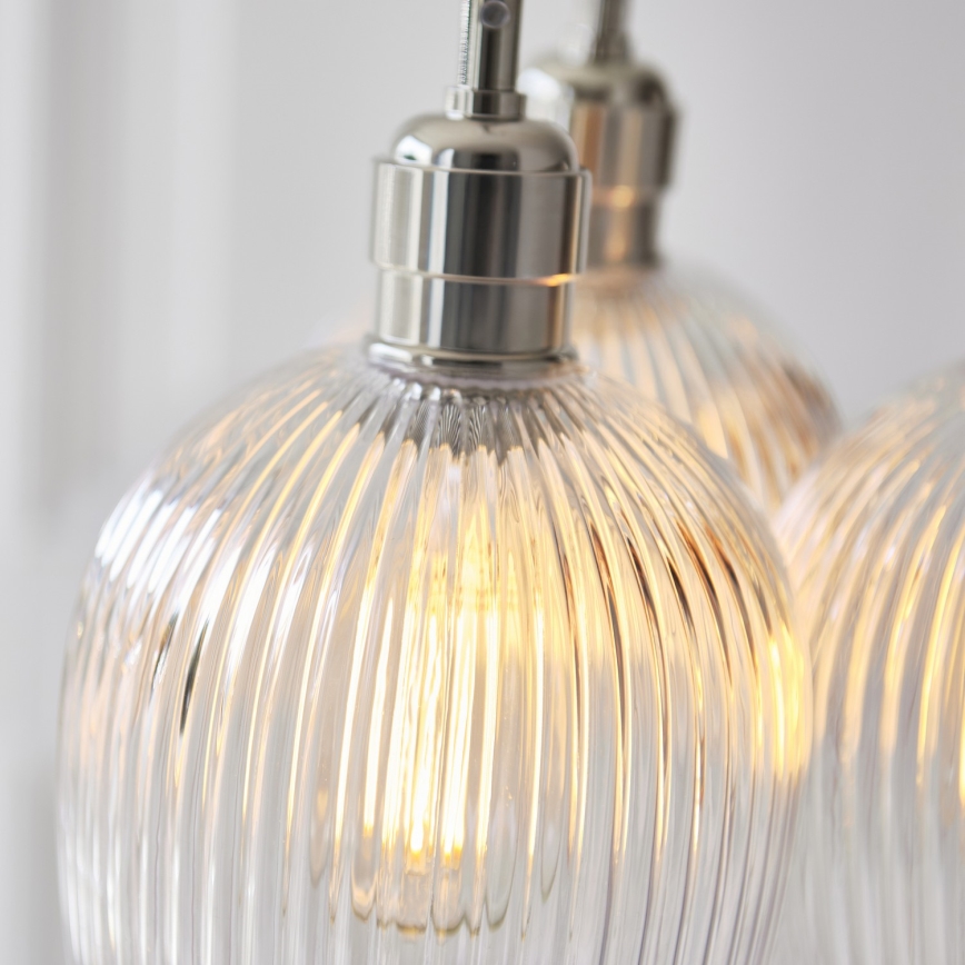 Endon 120652 - Suspension à câble 3xE27/10W/230V chrome brillant