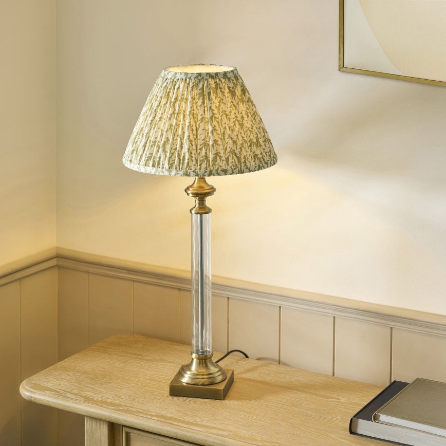 Endon 122515 - Lampe de table AVEBURY, 1xE27/10W/230V, laiton/vert