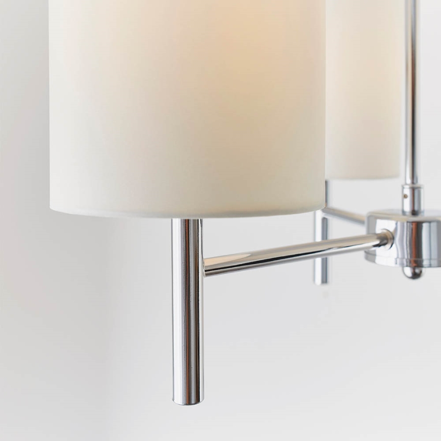 Endon 56642 - Suspension-barre BRIO 3xE14/40W/230V chrome brillant/blanc