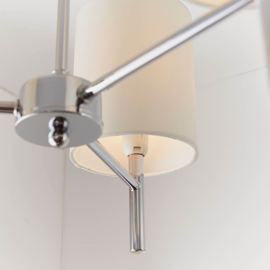 Endon 56642 - Suspension-barre BRIO 3xE14/40W/230V chrome brillant/blanc