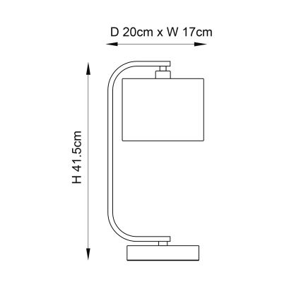 Endon 57917 - Lampe de table à intensité variable CANNING 1xE14/40W/230V chrome brillant/blanc