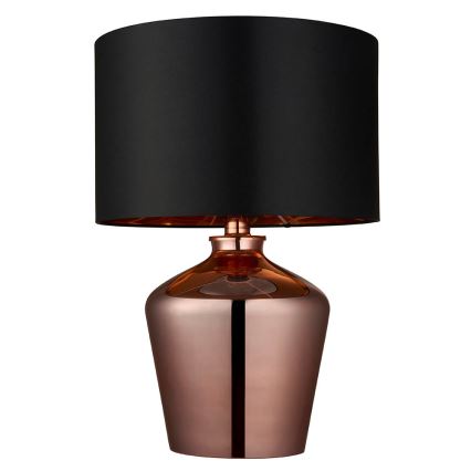 Endon 61149 - Lampe de table WALDORF 1xE27/10W/230V cuivre/noir
