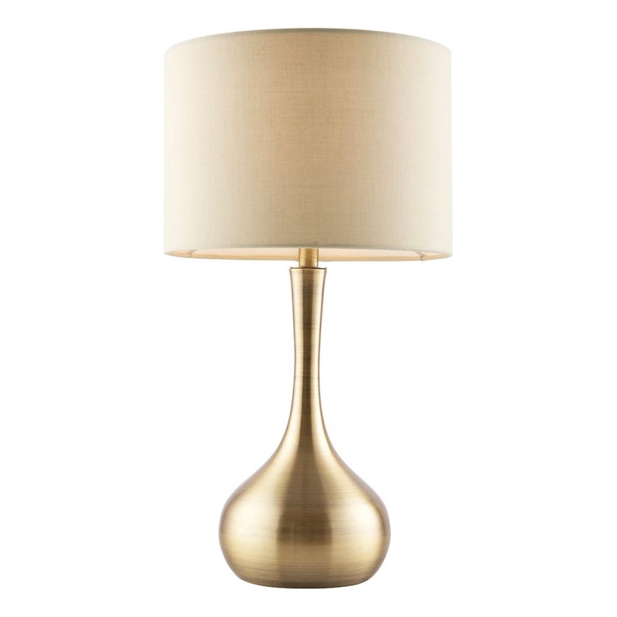 Endon 61191 - Lampe de table dimmable PICCADILLY 1xE14/40W/230V laiton/beige