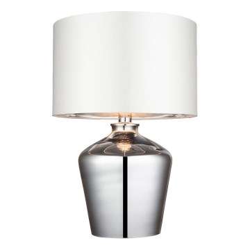 Endon 61198 - Lampe de table WALDORF 1xE27/10W/230V chrome brillant/blanc