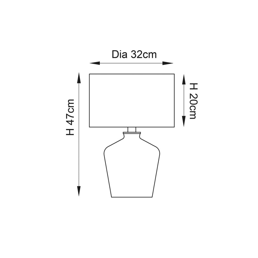Endon 61198 - Lampe de table WALDORF 1xE27/10W/230V chrome brillant/blanc