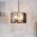 Endon 61281 - Lustre sur chaîne CLOONEY 4xE14/40W/230V noir/fumé