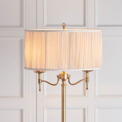 Endon 63620 - Lampadaire STANFORD 2xE14/40W/230V laiton/beige