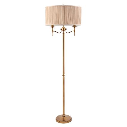 Endon 63620 - Lampadaire STANFORD 2xE14/40W/230V laiton/beige