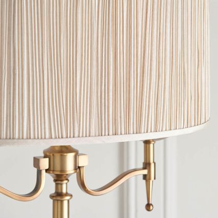 Endon 63620 - Lampadaire STANFORD 2xE14/40W/230V laiton/beige