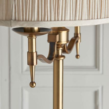 Endon 63620 - Lampadaire STANFORD 2xE14/40W/230V laiton/beige