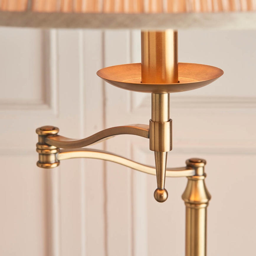 Endon 63621 - Lampadaire STANFORD 1xE27/60W/230V laiton/beige