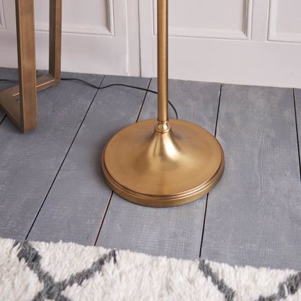 Endon 63621 - Lampadaire STANFORD 1xE27/60W/230V laiton/beige