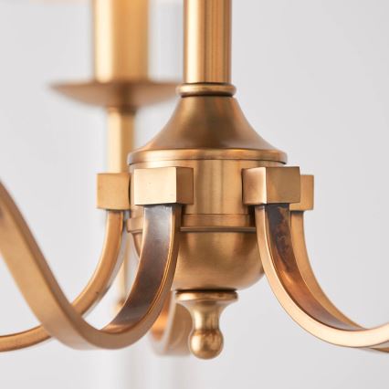 Endon 63627 - Lustre sur chaîne STANFORD 5xE14/40W/230V laiton/beige