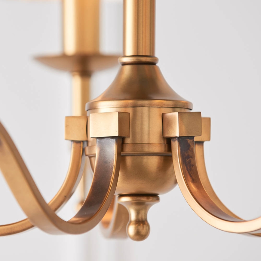 Endon 63627 - Lustre sur chaîne STANFORD 5xE14/40W/230V laiton/beige