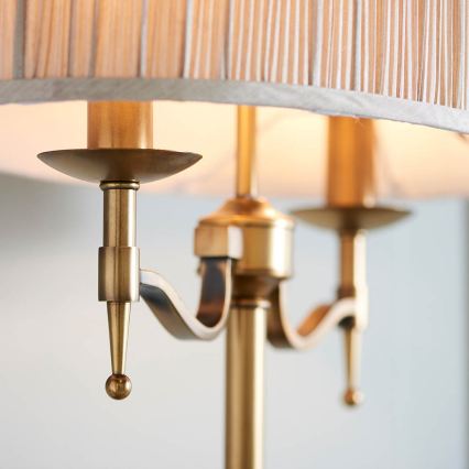 Endon 63648 - Lampe de table STANFORD 2xE14/40W/230V laiton/beige