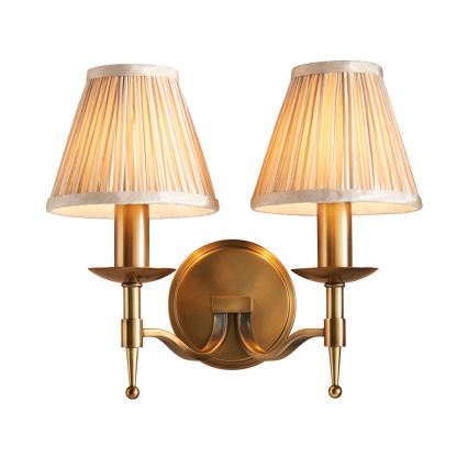 Endon 63654 - Applique murale STANFORD 2xE14/40W/230V laiton/beige