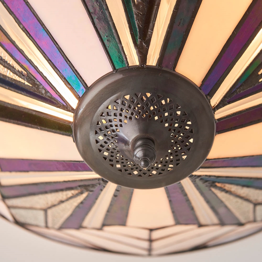 Endon 63935 - Plafonnier Tiffany ASTORIA 2xE27/60W/230V Ø 48 cm