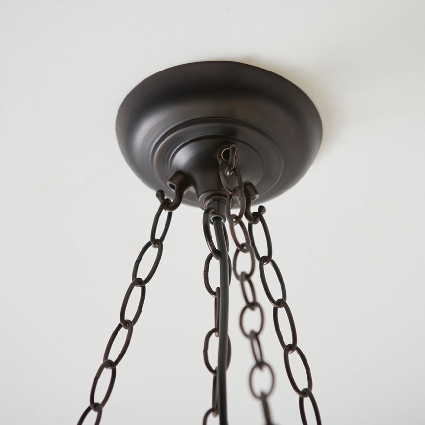 Endon 63936 - Lustre Tiffany ASTORIA suspendu par chaîne, 3xE27/60W/230V, Ø 48 cm